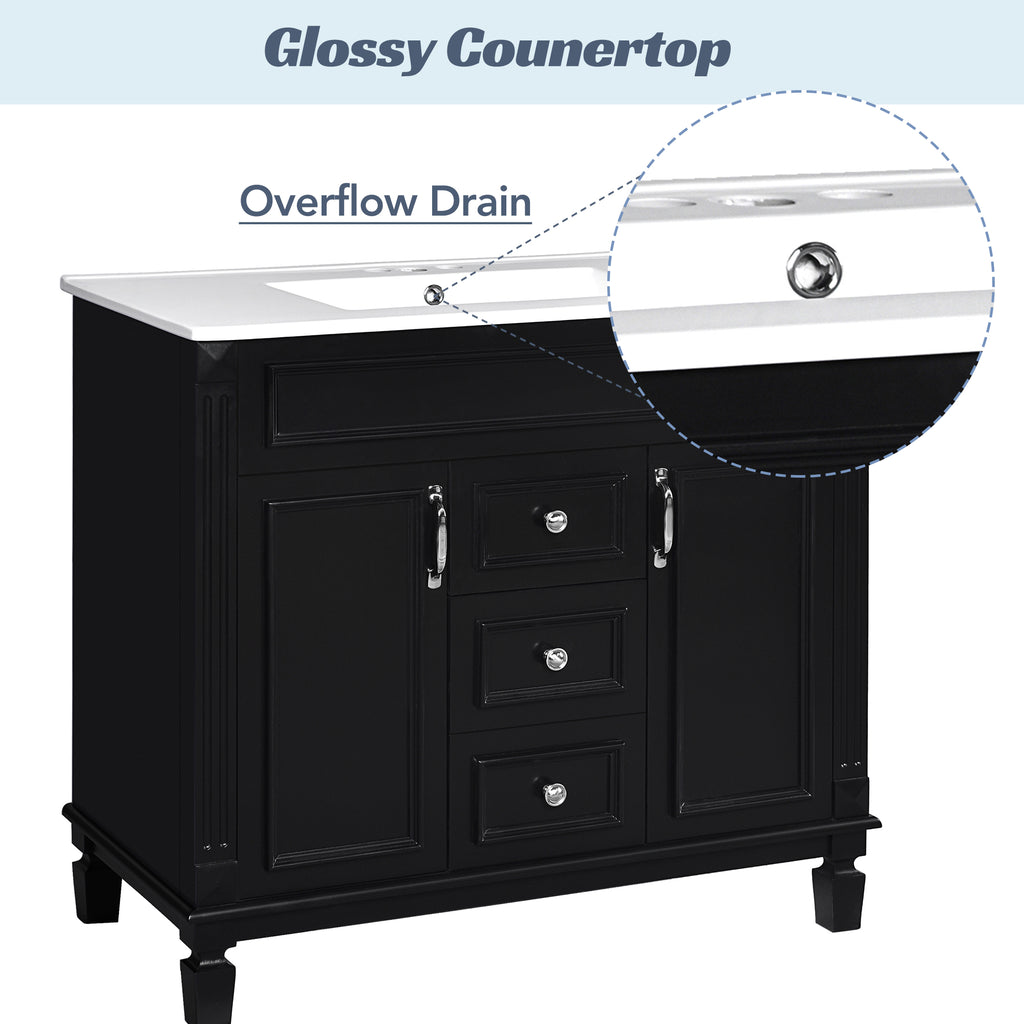 36" Bathroom Vanity with Top Sink