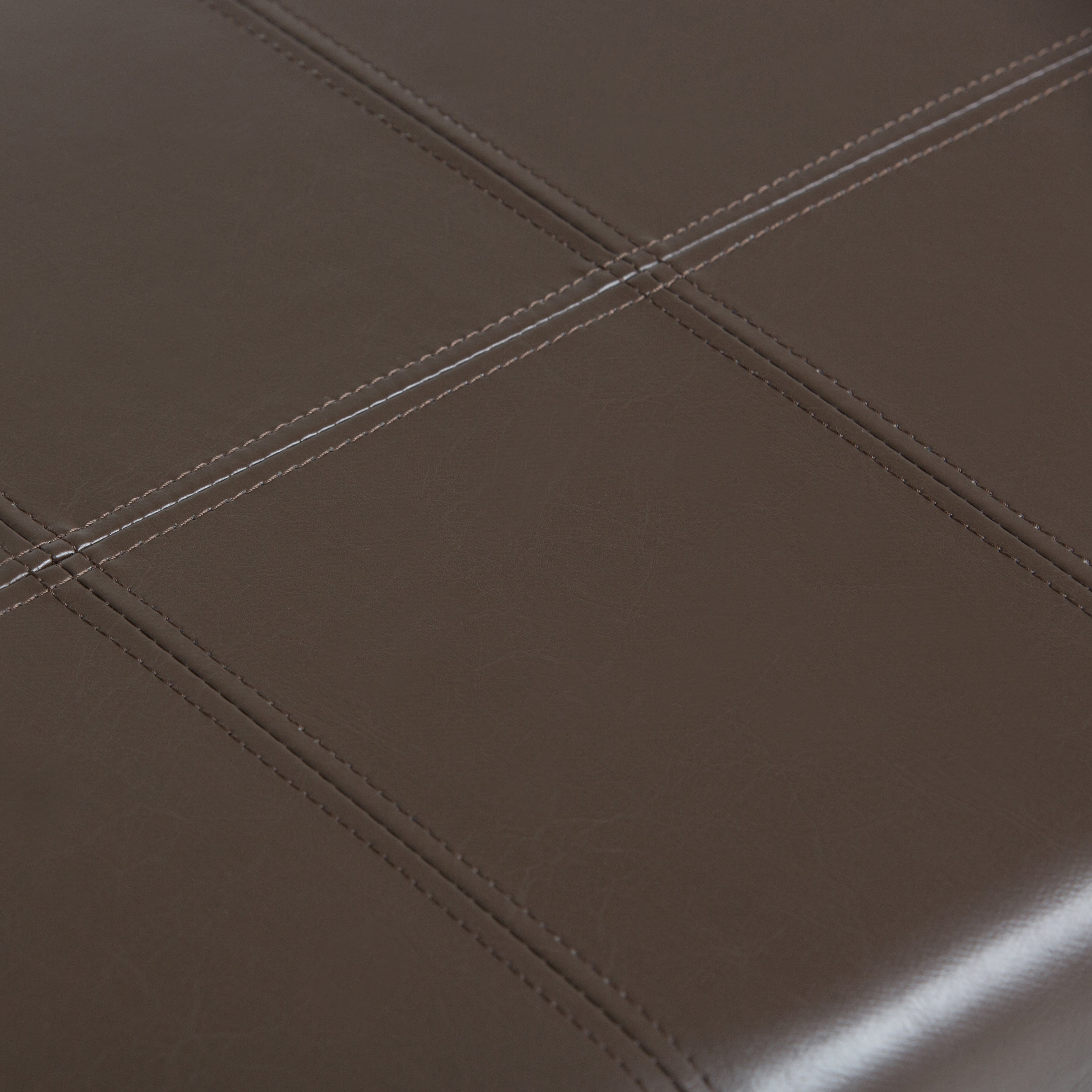 Dover 36 Inch Wide Storage Ottoman Bench in Chocolate