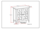 Warm Shaker 32" Wide Solid Wood Low Storage Cabinet in Tobacco