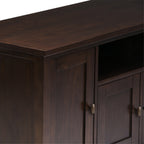 Warm Shaker 72 Inch Wide Solid Wood TV Stand in Tobacco