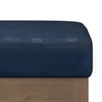 Milltown 27 Inch Wide Solid Wood Footstool Small Ottoman Bench