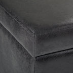 Avalon 48 Inch Wide Storage Ottoman Bench in Distressed