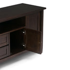 Warm Shaker 72 Inch Wide Solid Wood TV Stand in Tobacco