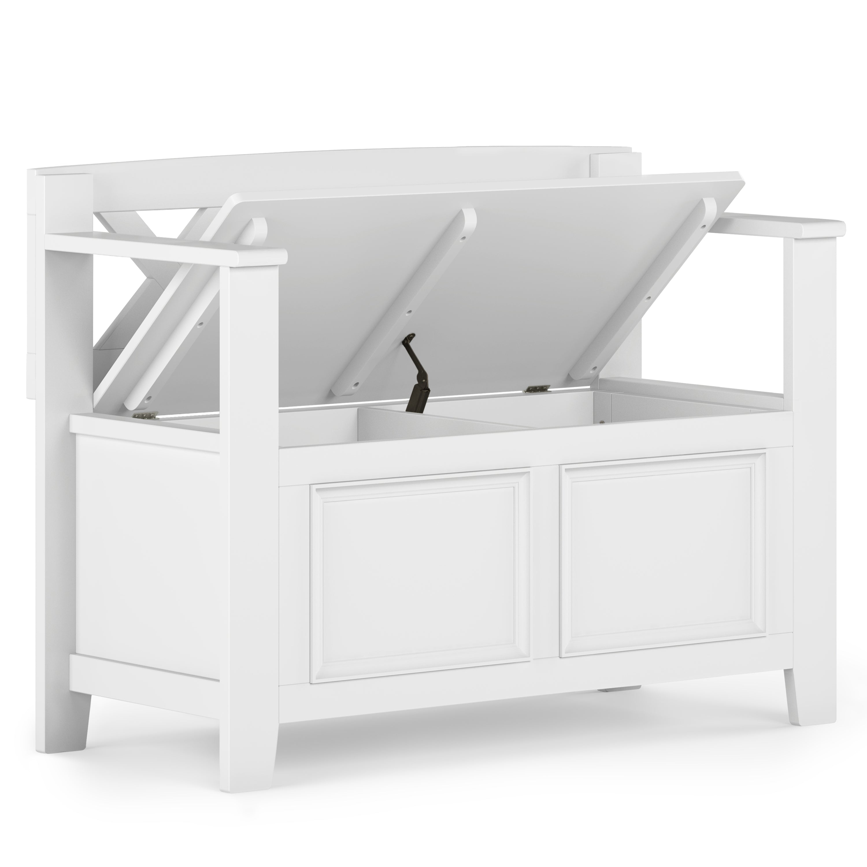 Amherst Solid Wood 36 inch Wide Transitional Entryway Storage Bench