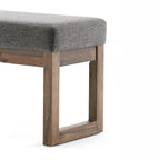 Milltown 44 Inch Wide Solid Wood Large Ottoman Bench