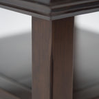 Acadian Solid Wood Narrow Side Table in Brunette