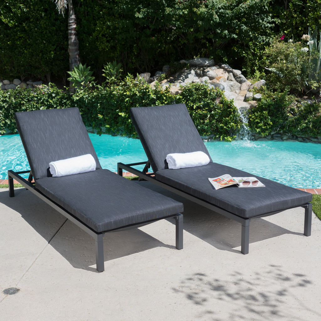 Navan Chaise Lounge - Dark Gray