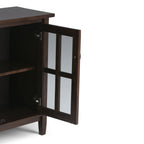 Warm Shaker 32" Wide Solid Wood Low Storage Cabinet in Tobacco
