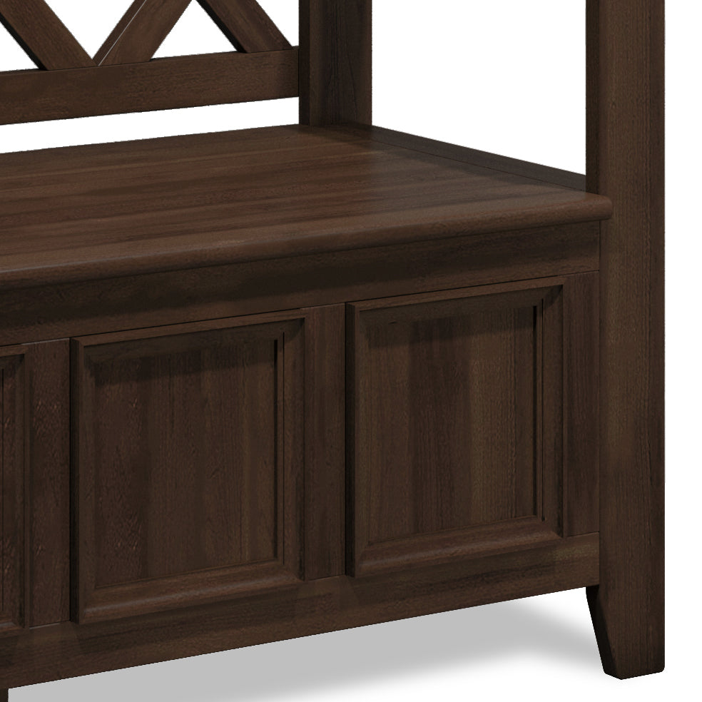 Amherst Solid Wood Entryway Storage Bench