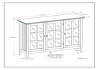 Acadian 62 Inch Wide Solid Wood Wide Storage Cabinet