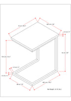 Skyler Wide C Side Table - Dark