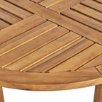Outdoor Round Acacia Wood Accent Table
