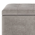 Cosmopolitan 34 Inch Wide Storage Ottoman in Distressed