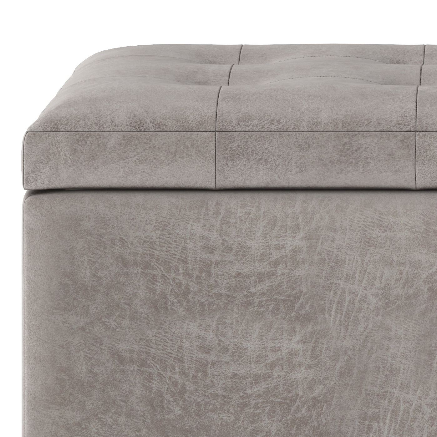 Cosmopolitan 34 Inch Wide Storage Ottoman in Distressed