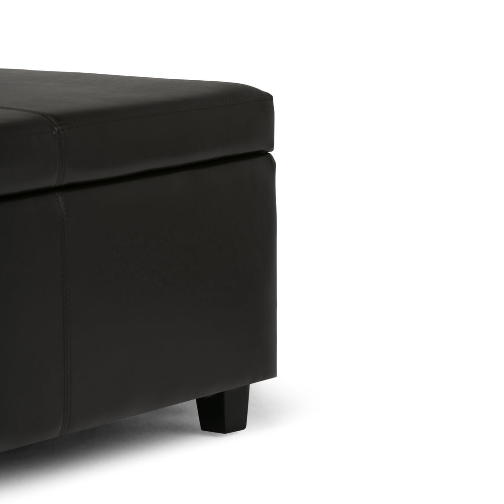 Avalon 48 Inch Wide Storage Ottoman Bench in Tanners