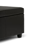 Avalon 48 Inch Wide Storage Ottoman Bench in Tanners