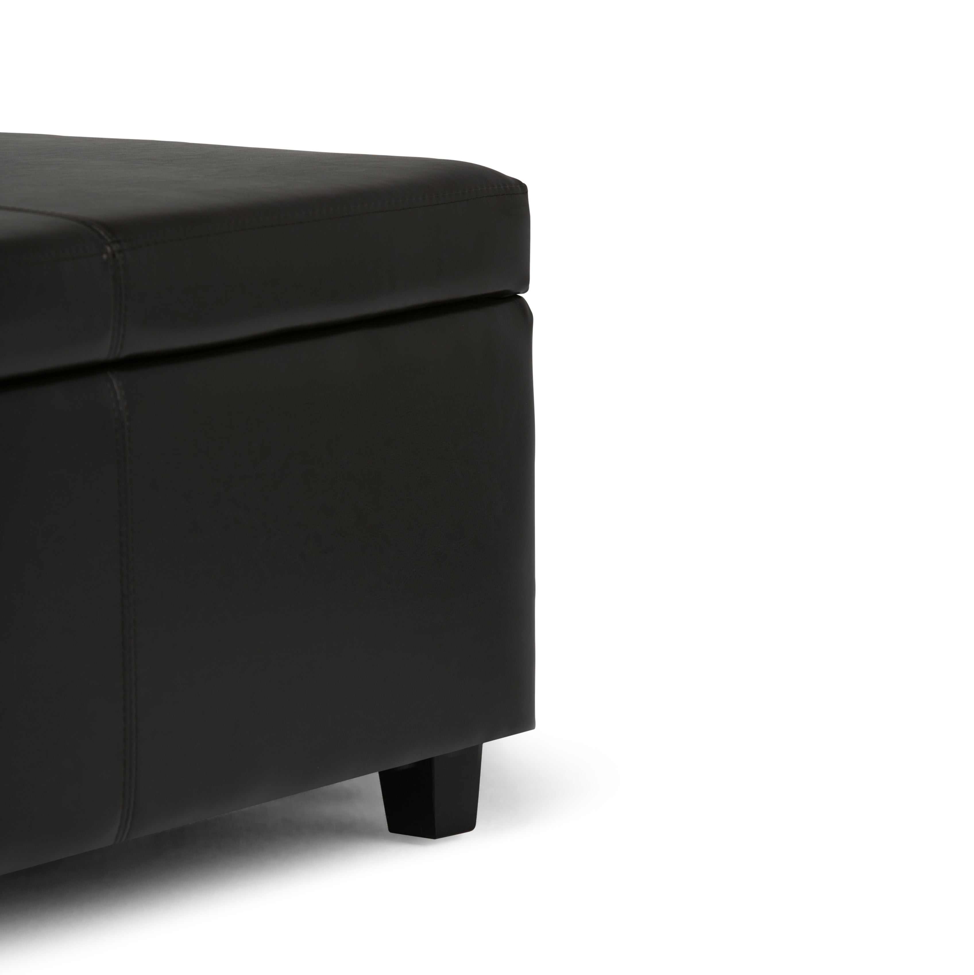 Avalon 48 Inch Wide Storage Ottoman Bench in Tanners