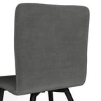 Baylor Dining Chair - Set of 2 - Dark Grey Velvet