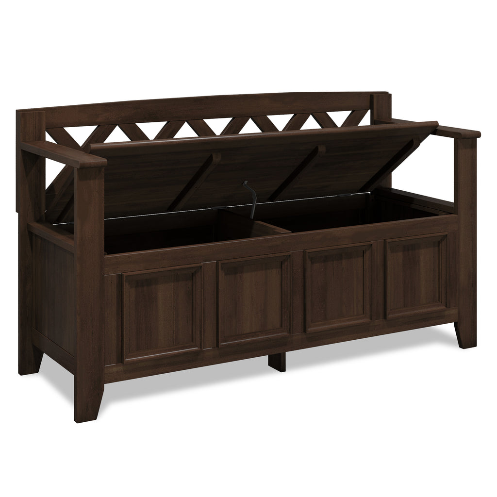 Amherst Solid Wood Entryway Storage Bench