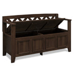 Amherst Solid Wood Entryway Storage Bench