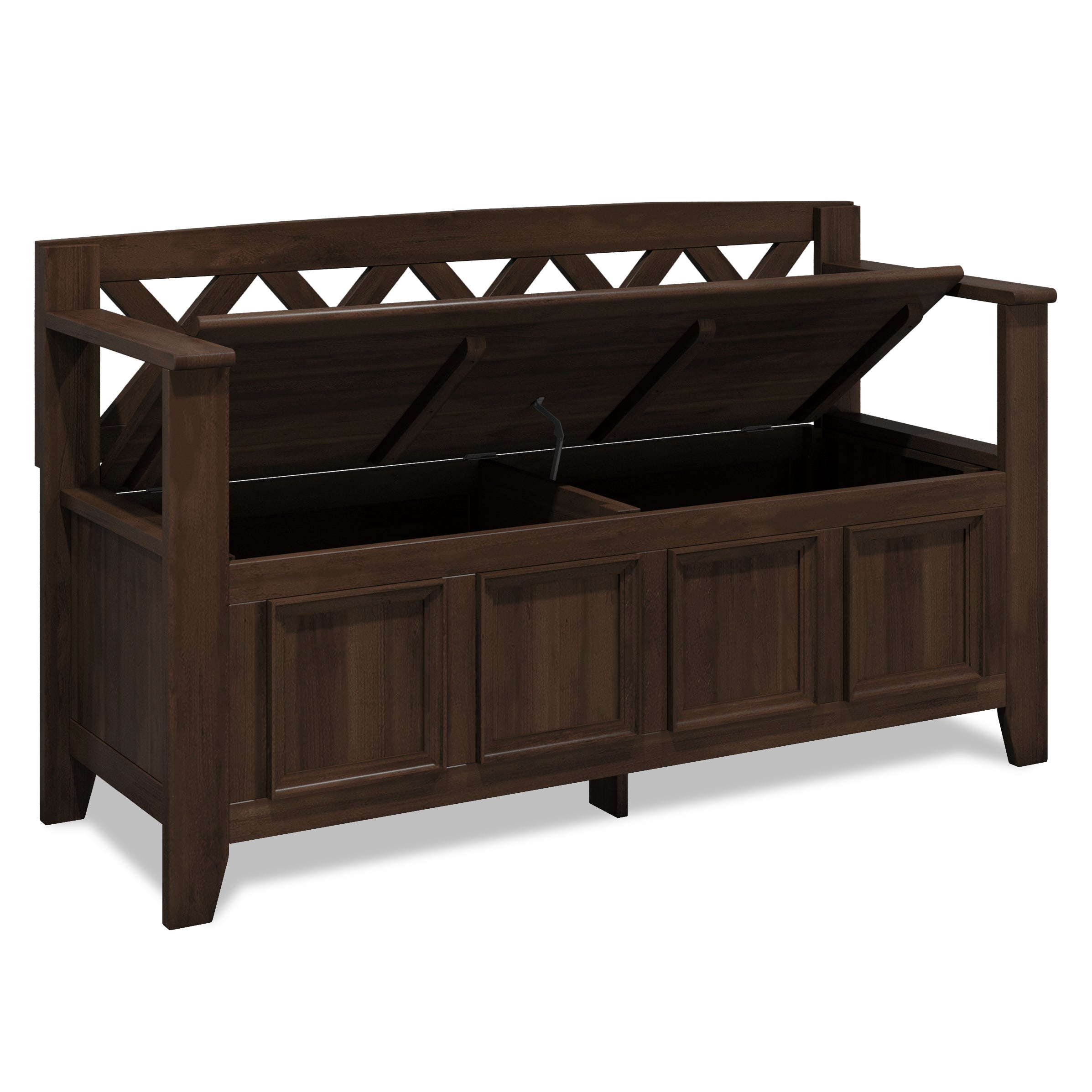 Amherst Solid Wood Entryway Storage Bench