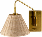 Gabas Gold Iron Rattan Wall Sconces