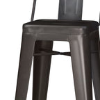 Rayne 30" Metal Bar Stool (Set of 2) - Gun Metal