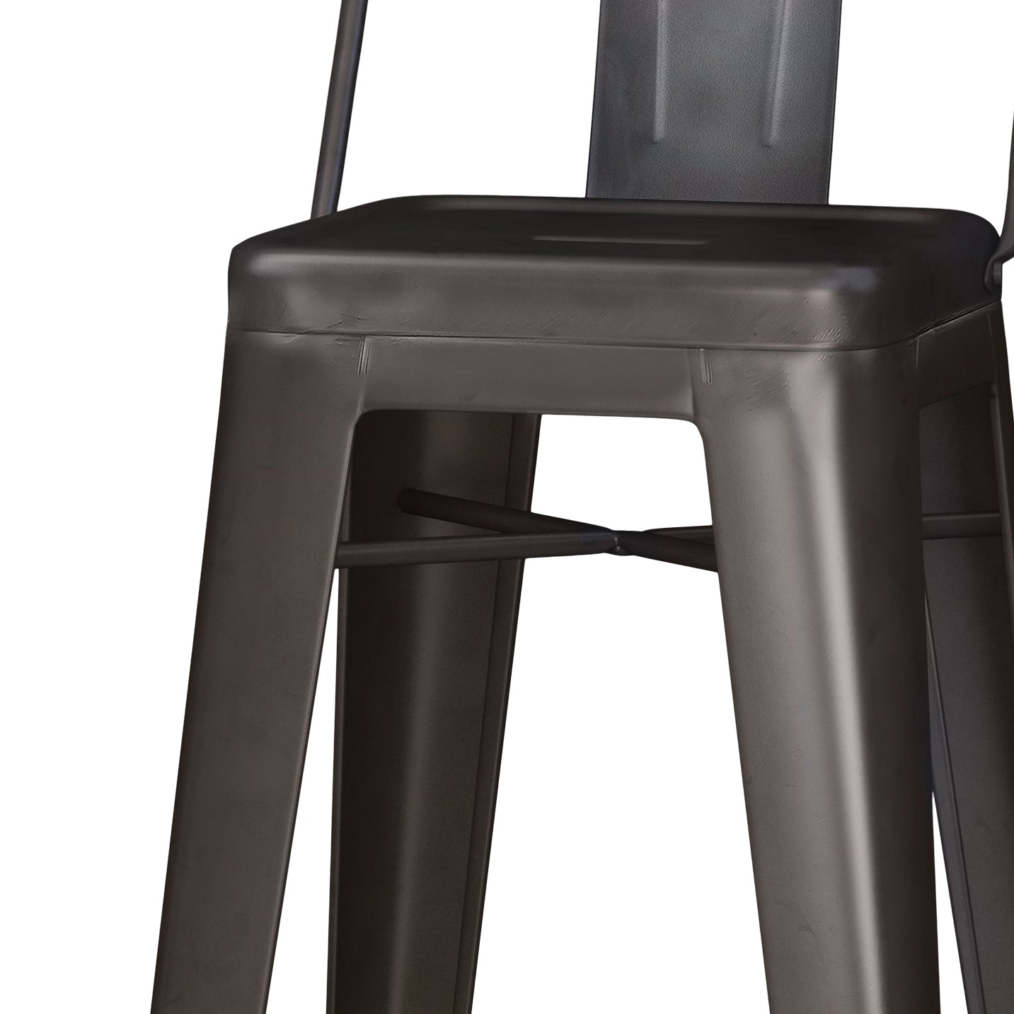 Rayne 30" Metal Bar Stool (Set of 2) - Gun Metal