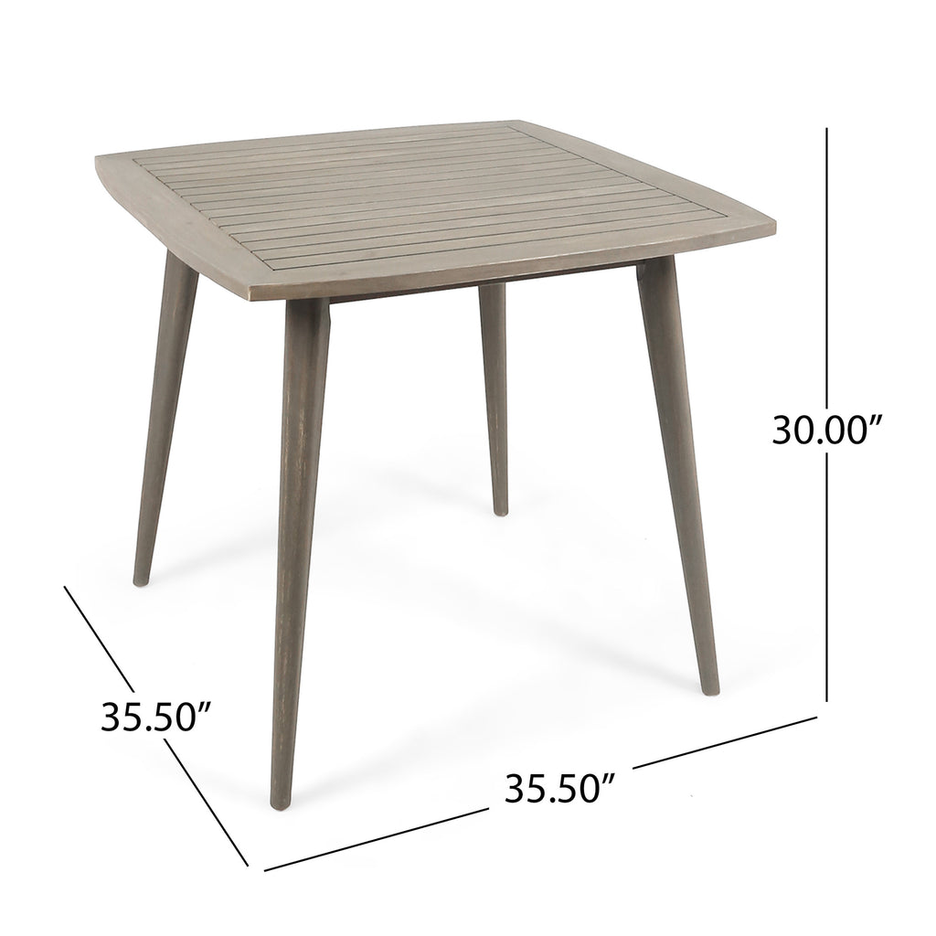Outdoor Square Acacia Wood Table with Straight Legs