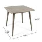 Outdoor Square Acacia Wood Table with Straight Legs