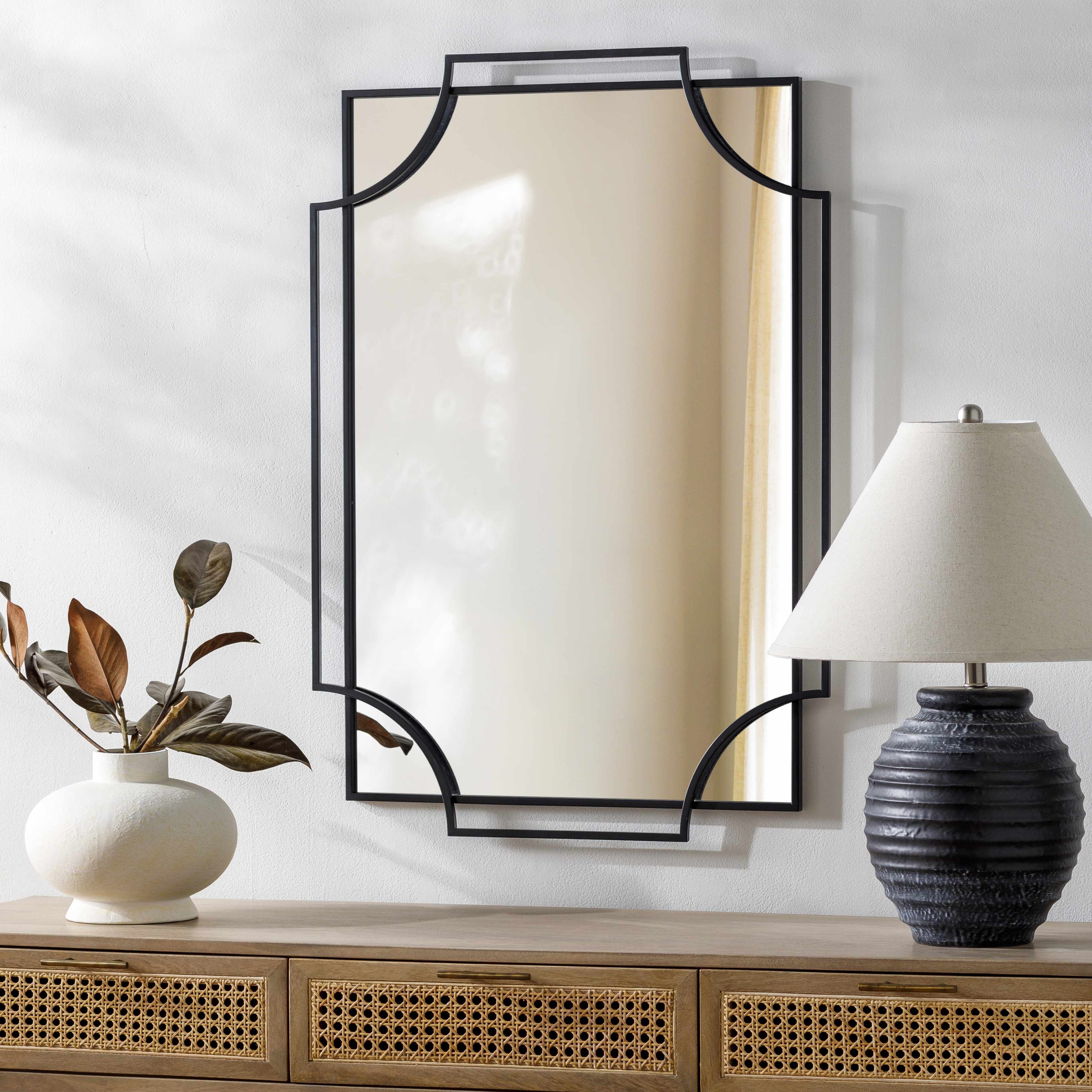 Golasecca Black Frame Mirror - Clearance