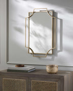 Golasecca Brass Frame Gold Mirror