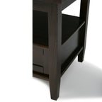 Warm Shaker Solid Wood 20-Inch Wide End Table in Tobacco