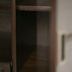 Burlington 54 Inch Wide Solid Wood Tall TV Stand in Mahogany