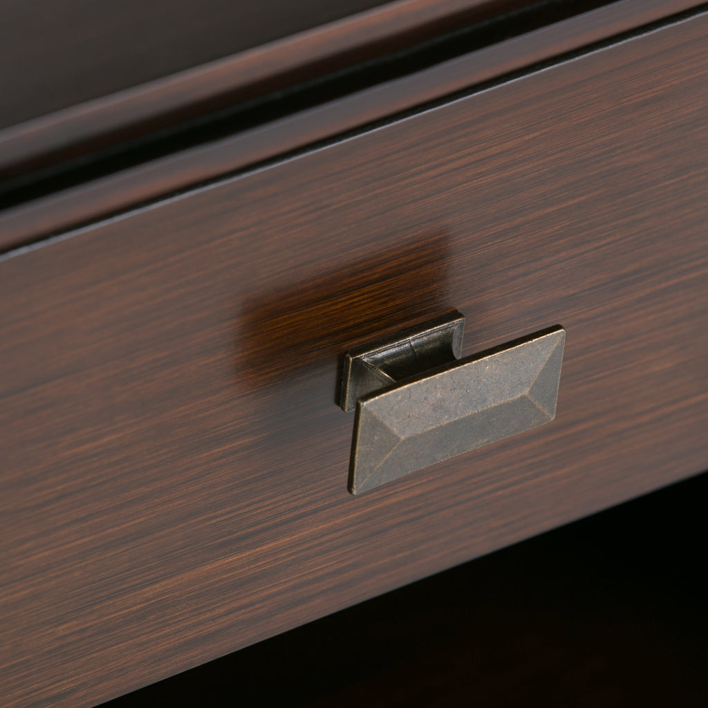 Artisan 24 Inch Wide Solid Wood Bedside Table in Russet