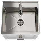 Cardinal - 24" Laundry Cabinet with Faucet and Stainless Steel Sink