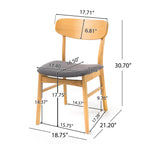 Upholstered Chenille Fabric Dining Chair Set of 2