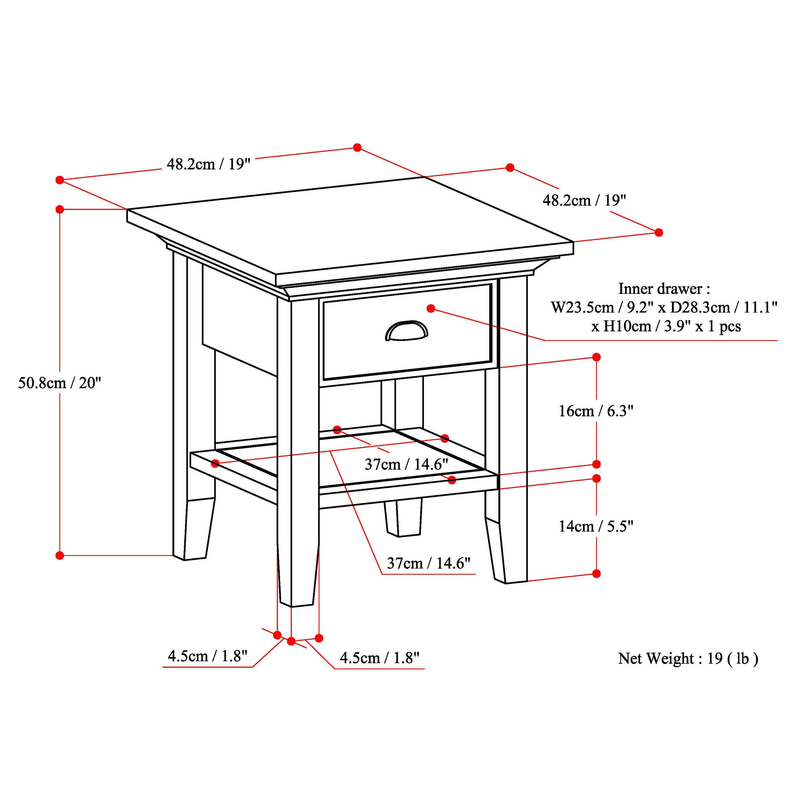 Redmond - End Table - Rustic