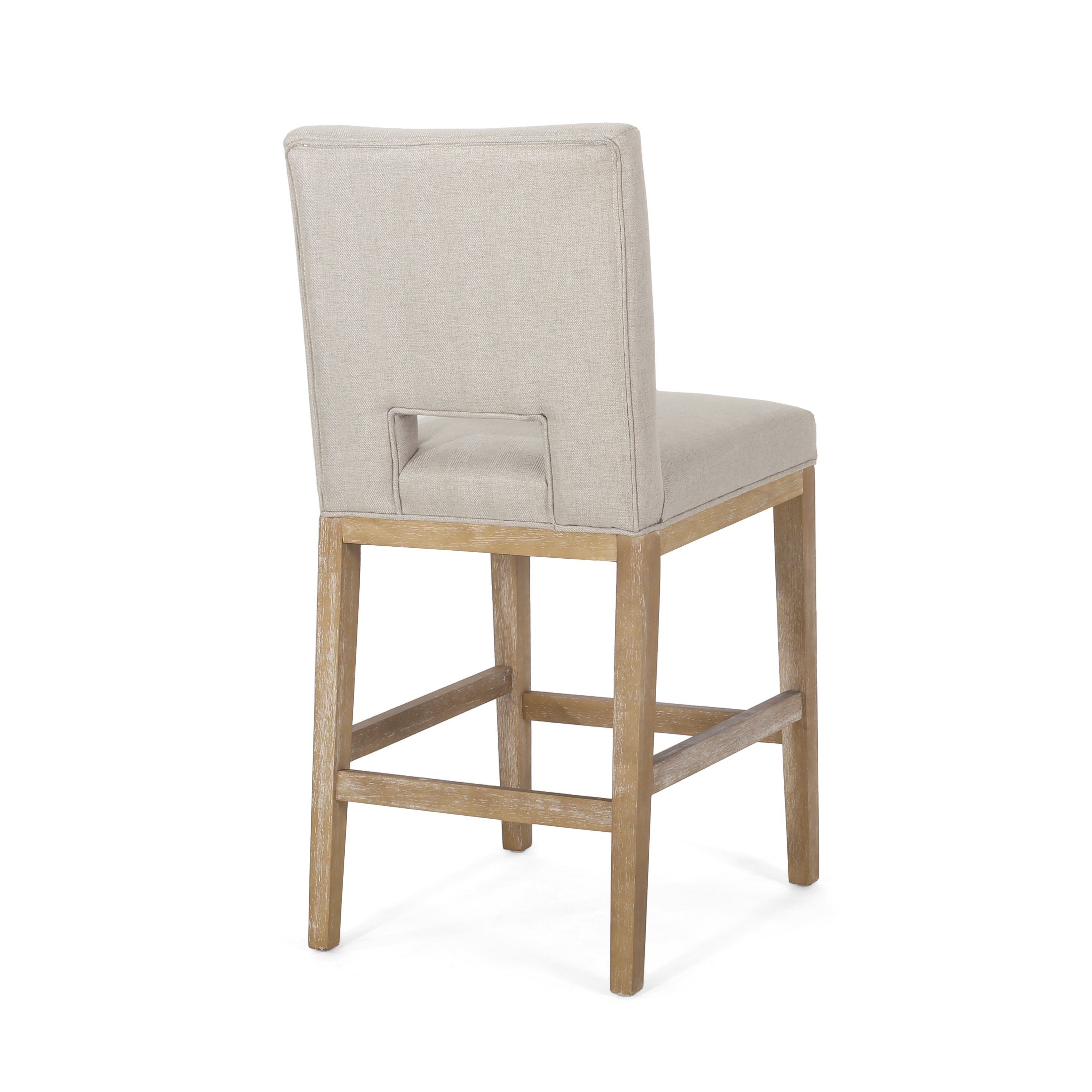 27 Inch Counter Stools, Set of 2, Fabric