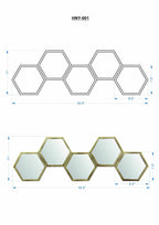Gitagum Rustic Gold Honeycomb Mirror