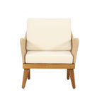 Outdoor 4-Piece Acacia Wood Chat Set with Rope