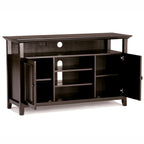 Amherst 54 Inch Wide Solid Wood TV Stand in Hickory