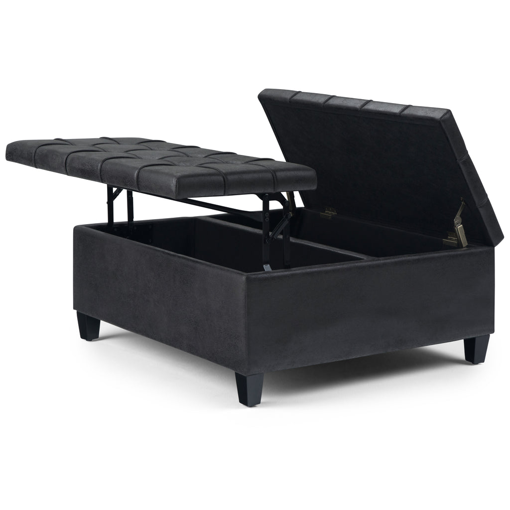 Harrison 36 Inch Wide Coffee Table Storage Ottoman