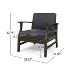 Perla Club Chairs Set of 2, Dark
