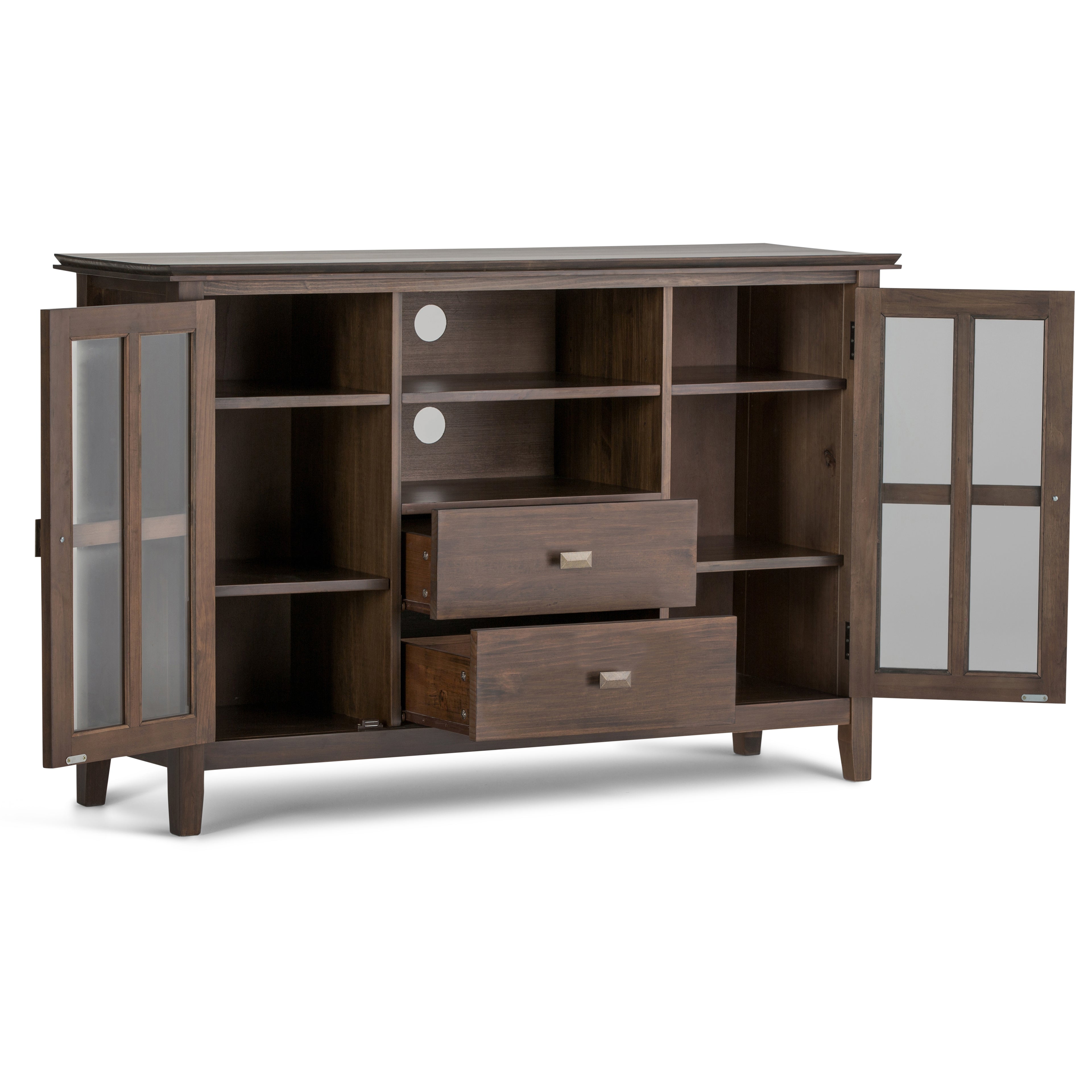 Artisan 53 Inch Wide Solid Wood Tall TV Stand