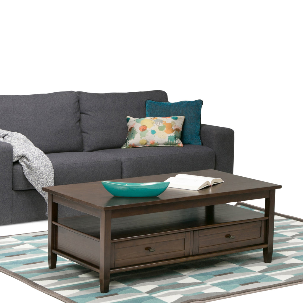 Warm Shaker Solid Wood Transitional Coffee Table