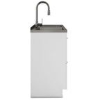 Modern Wide Shaker - 46" Laundry Cabinet with Faucet and Stainless Steel Sink