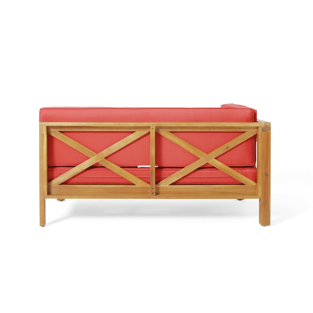Brava X-Back Corner Bench-L with Coffee Table