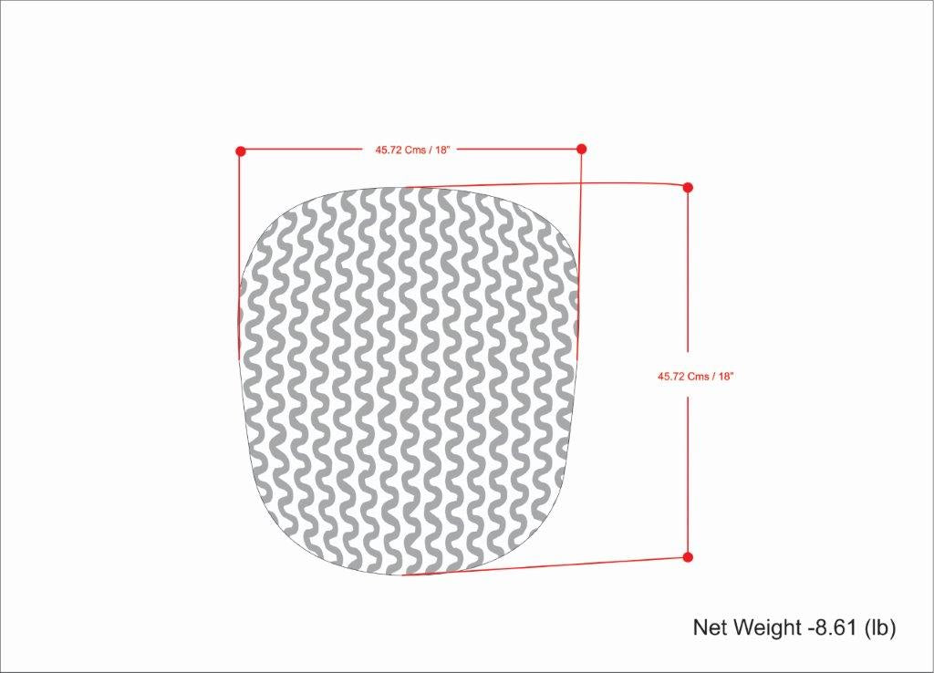 Wynne 18 Inch Wide Round Knitted Pouf