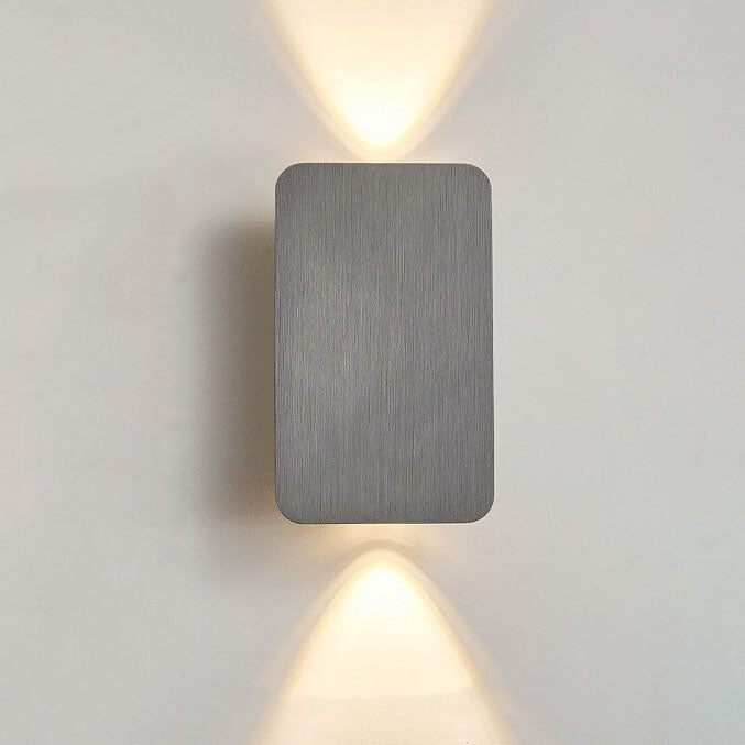 Nordic Minimalist Glass Rectangular LED Wall Sconce Light 2-light